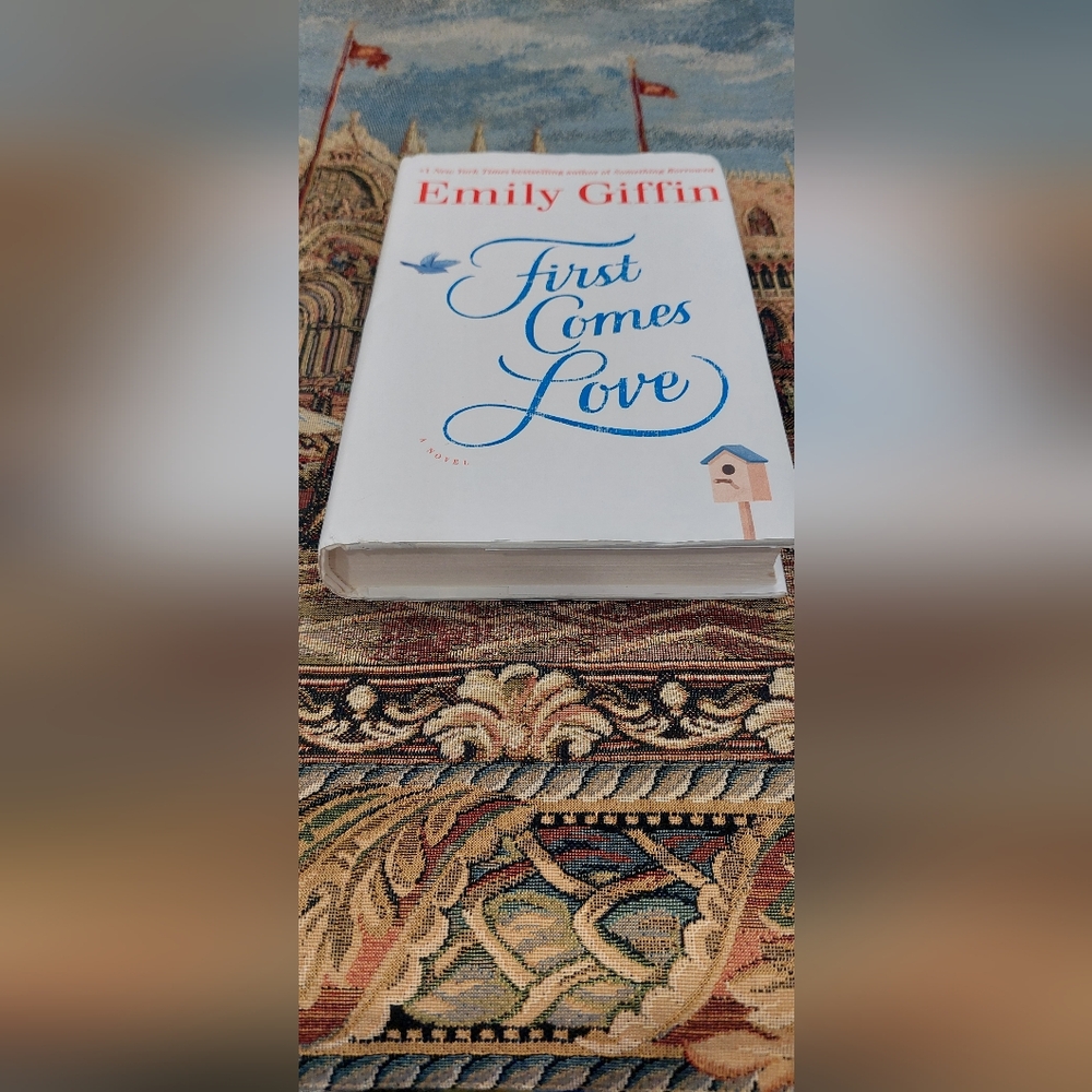 's 'First Comes Love' Decorative Book in White and Blue